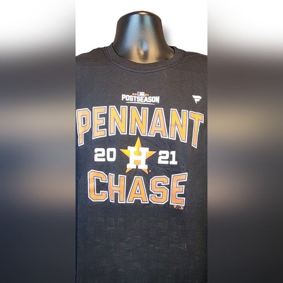 Houston Astros Pennant Chase 2021 FANATICS Black T-Shirt Men's Size 2XL/XXLarge - Picture 2 of 4